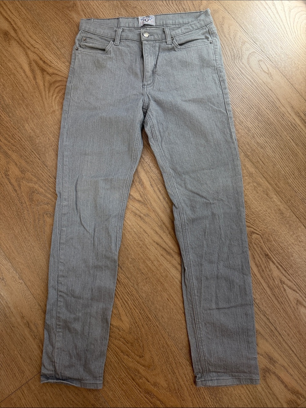 Slim Straight Men's Jeans in Light Gray